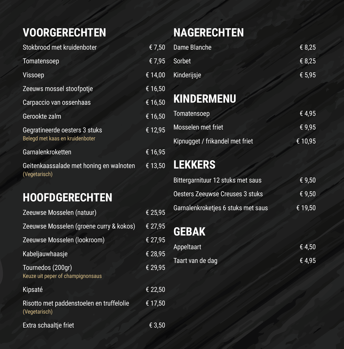 Menu pagina 3