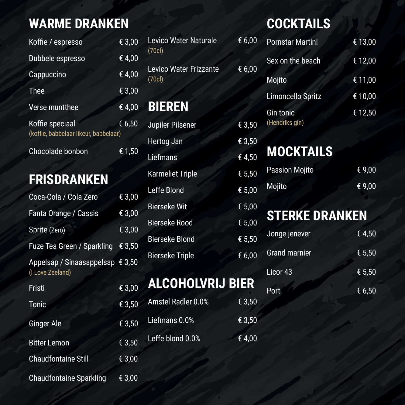 Menu pagina 4
